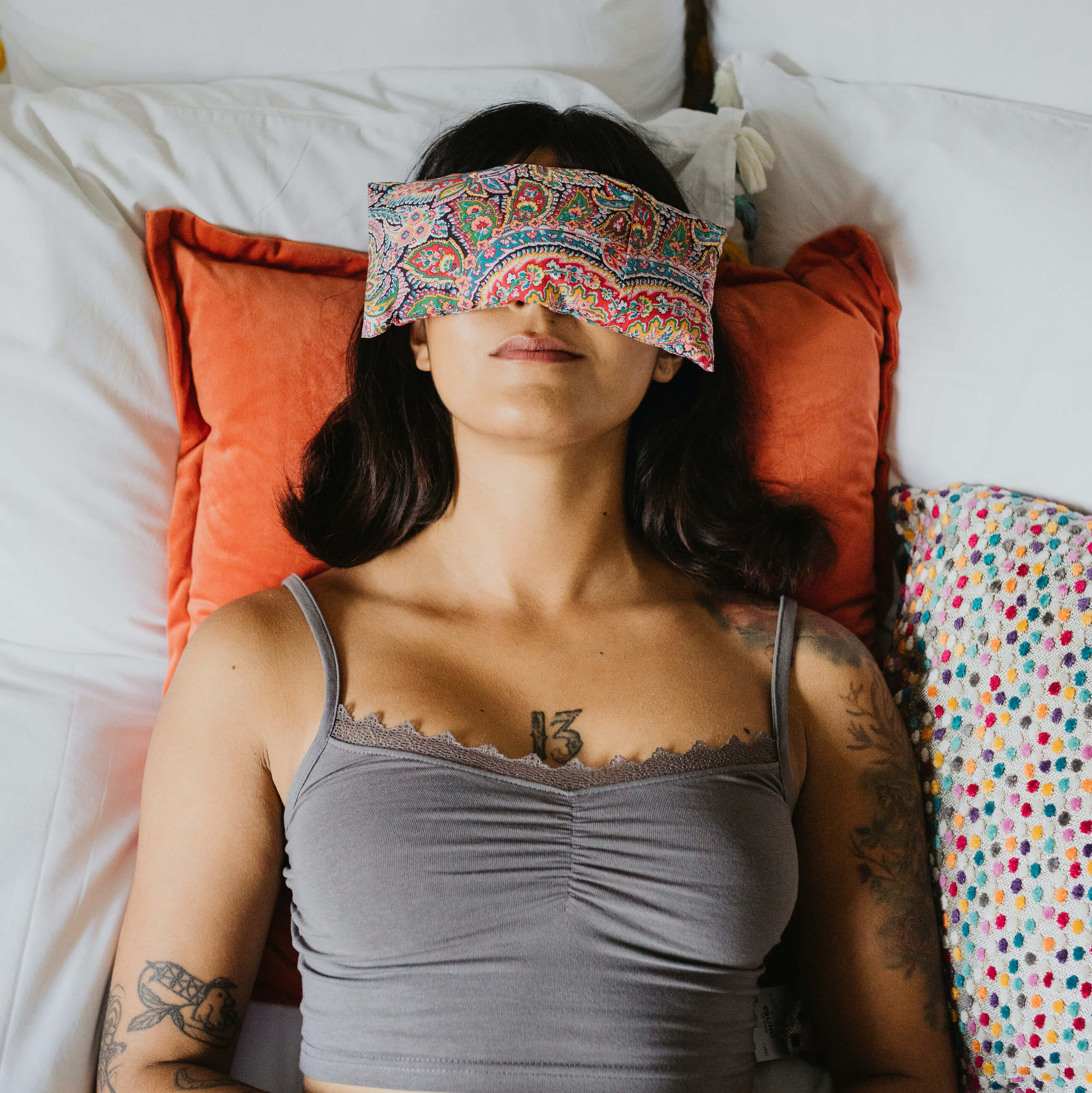 Clarity Blend Relaxation Eye Pillow Red Berry Pattern