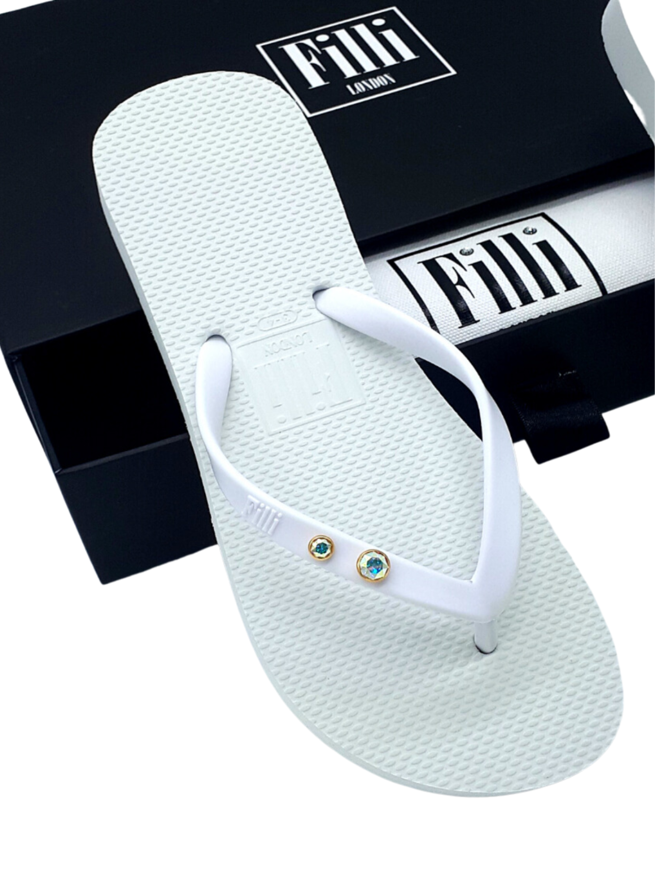 Filli London Aurora Crystal Flip Flops Duo