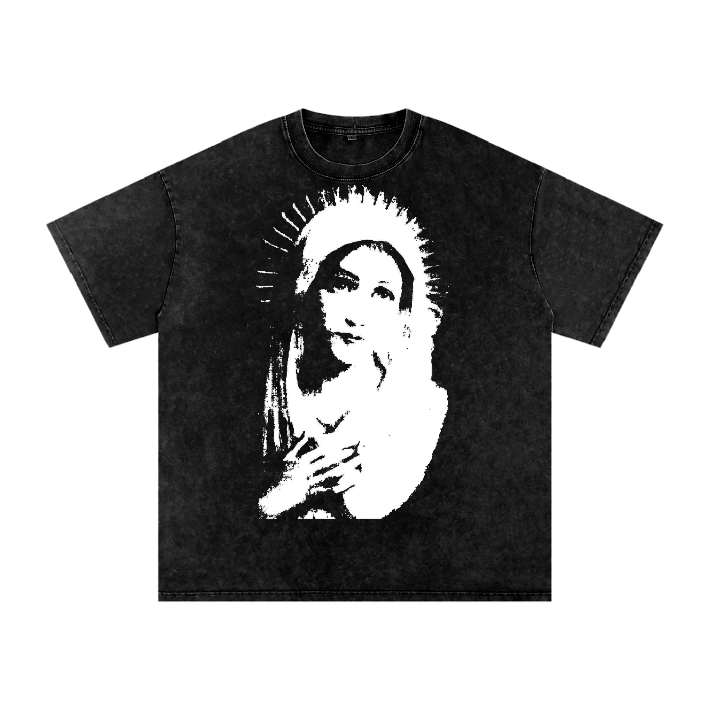 Snow Washed Oversized Cotton T-Shirt