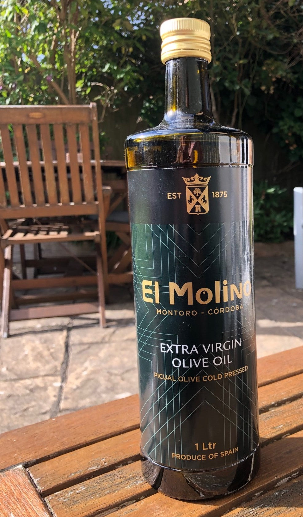 El Molino Extra Virgin Olive Oil 1L Cold Pressed Picual Olives Made in Spain *** Set of 6 Bottles ***