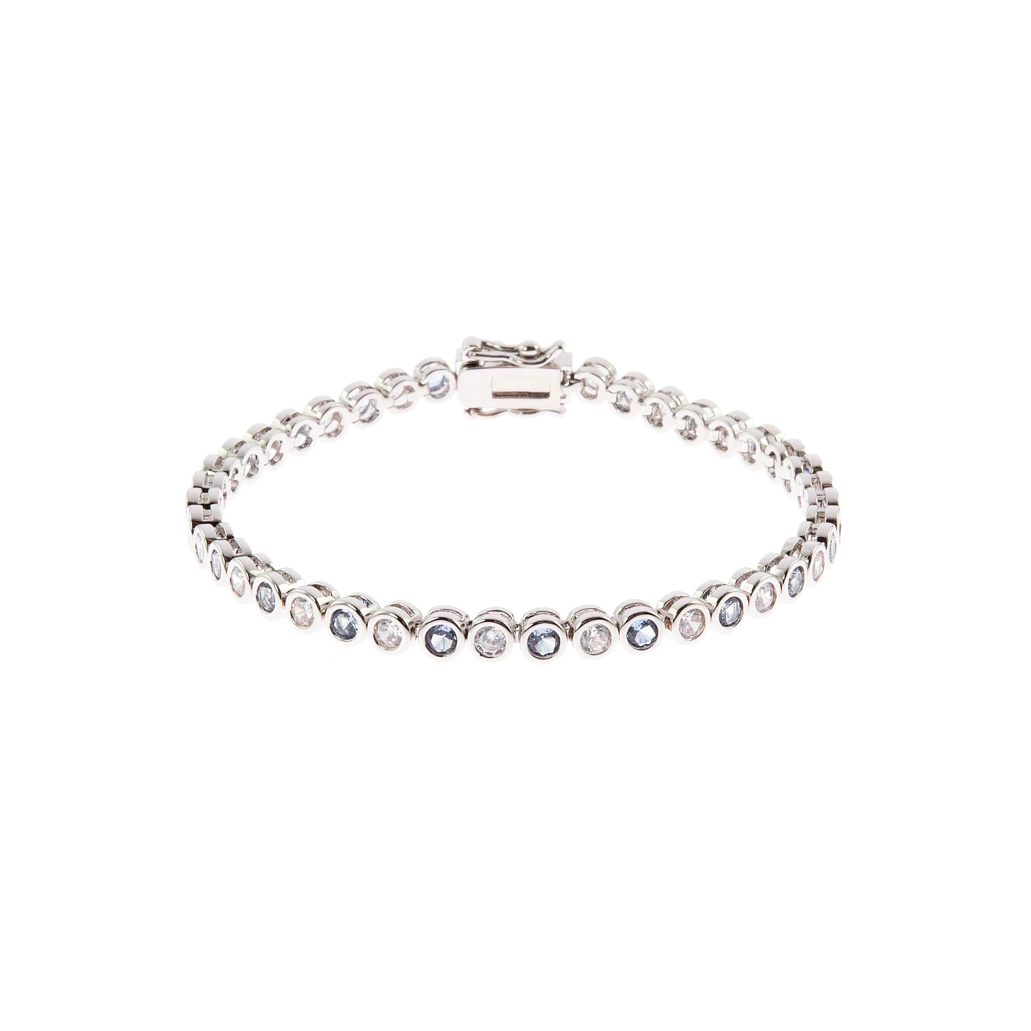 Cachet London Dawn Silver Aqua Tennis Bracelet
