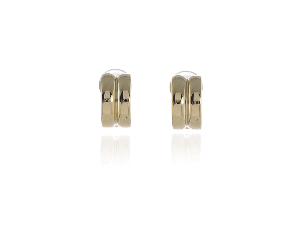Cachet London Suzy Polished Gold Clip On Earrings