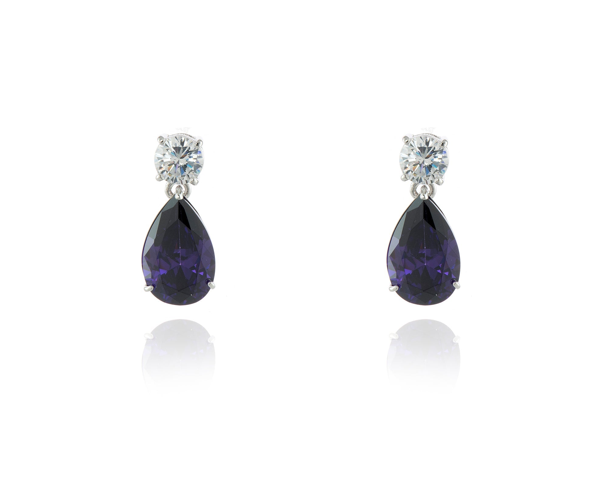 Shade Silver Tanzanite Drop Earrings