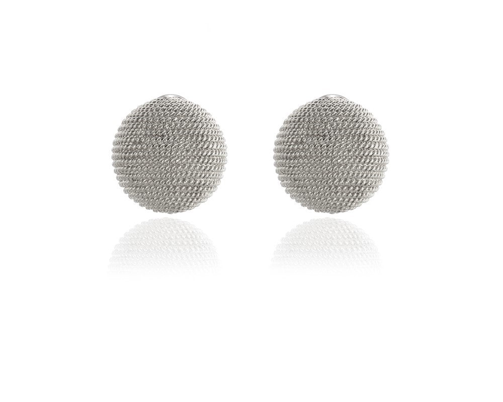 Tyra Silver Clip On Earrings