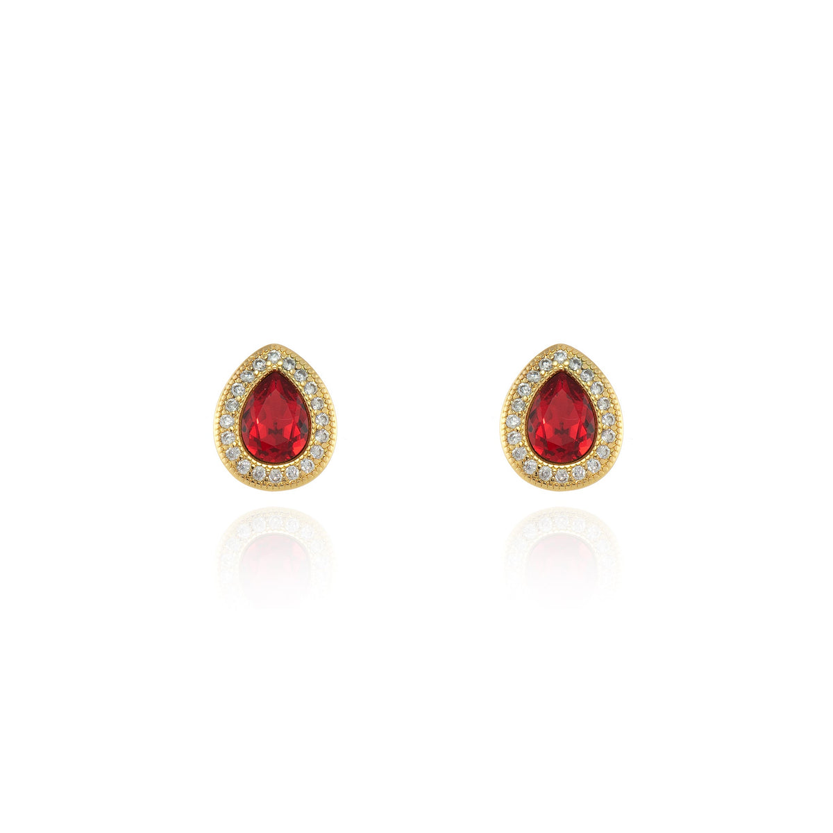 Talma Ruby Gold Earrings