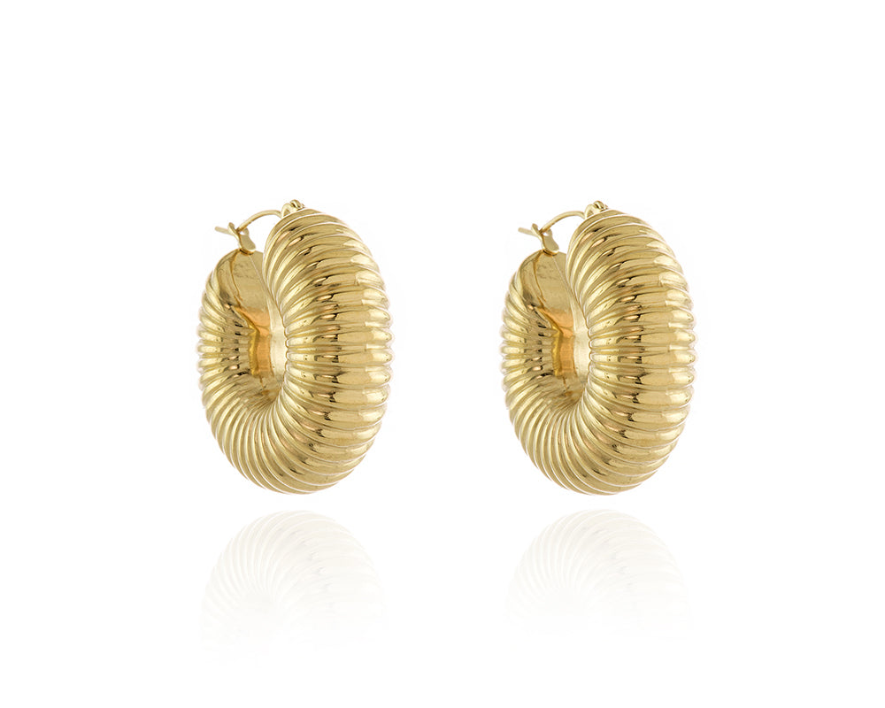 Cachet London Fifer Gold Hoop Earrings