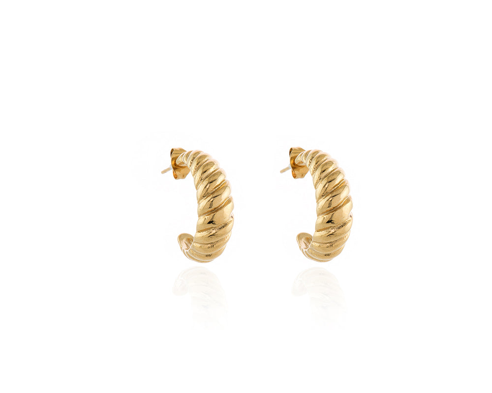 Cachet London Tetsu Gold Hoop Earrings
