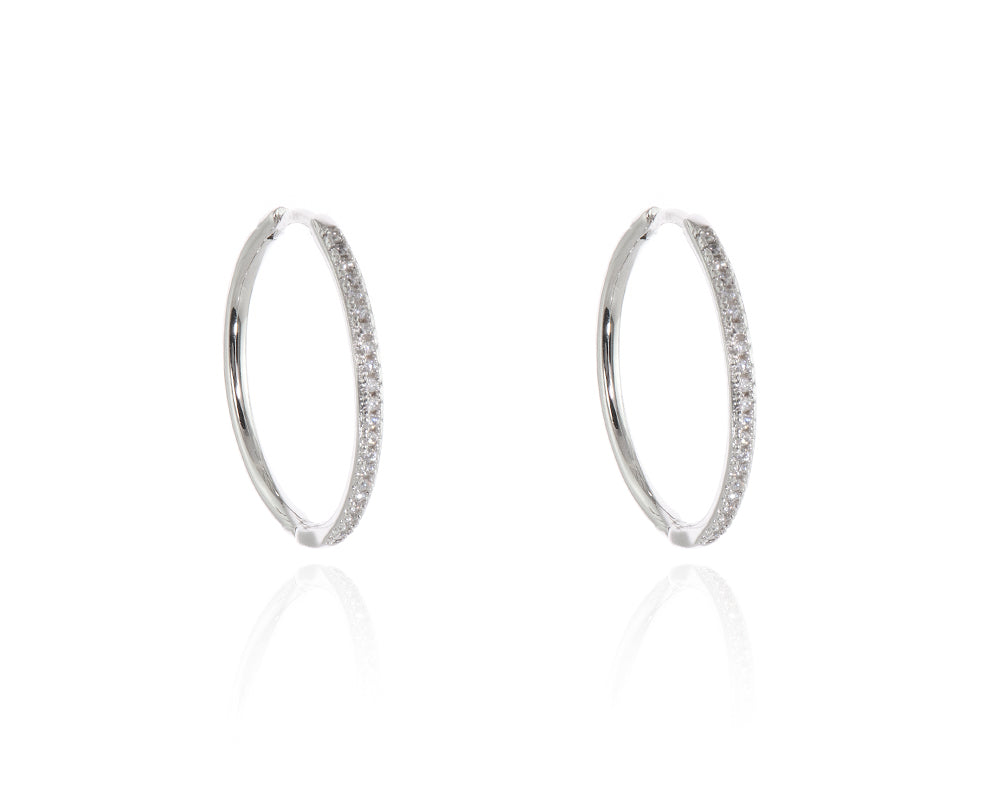Cachet London Vice Silver Hoop Earrings