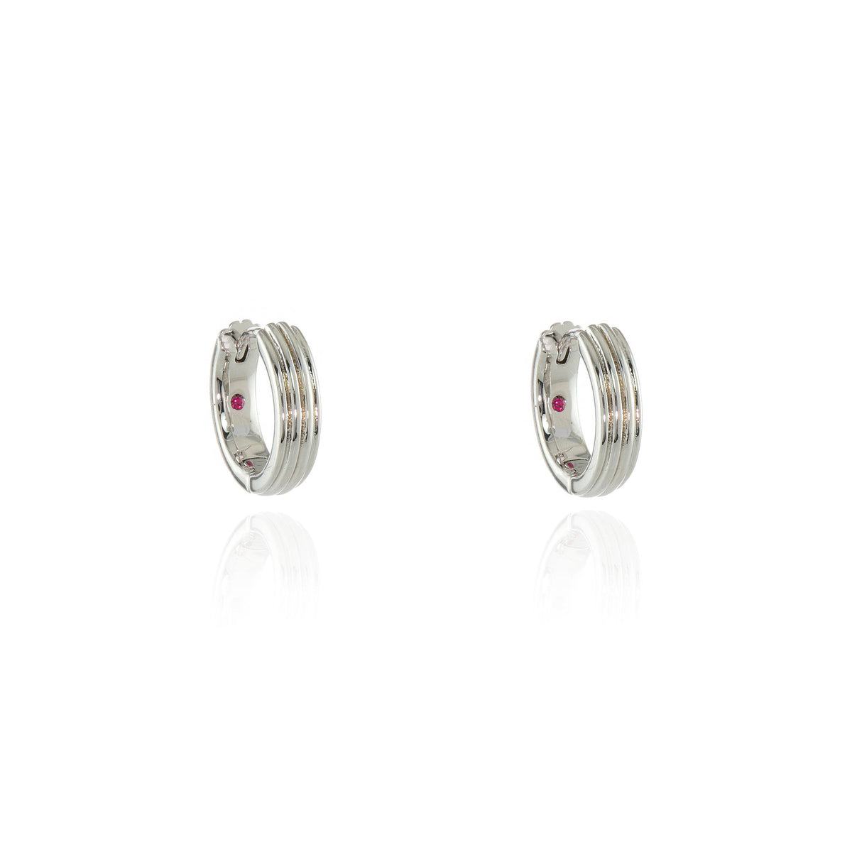 Rivas Huggie 14mm Silver Hoop