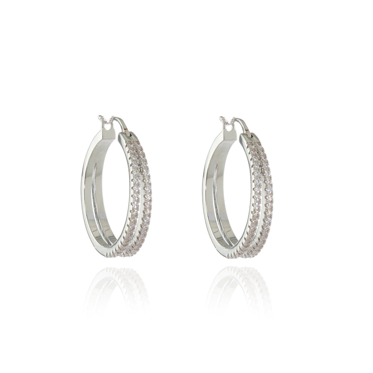 Daniela Large 18mm Silver Hoop
