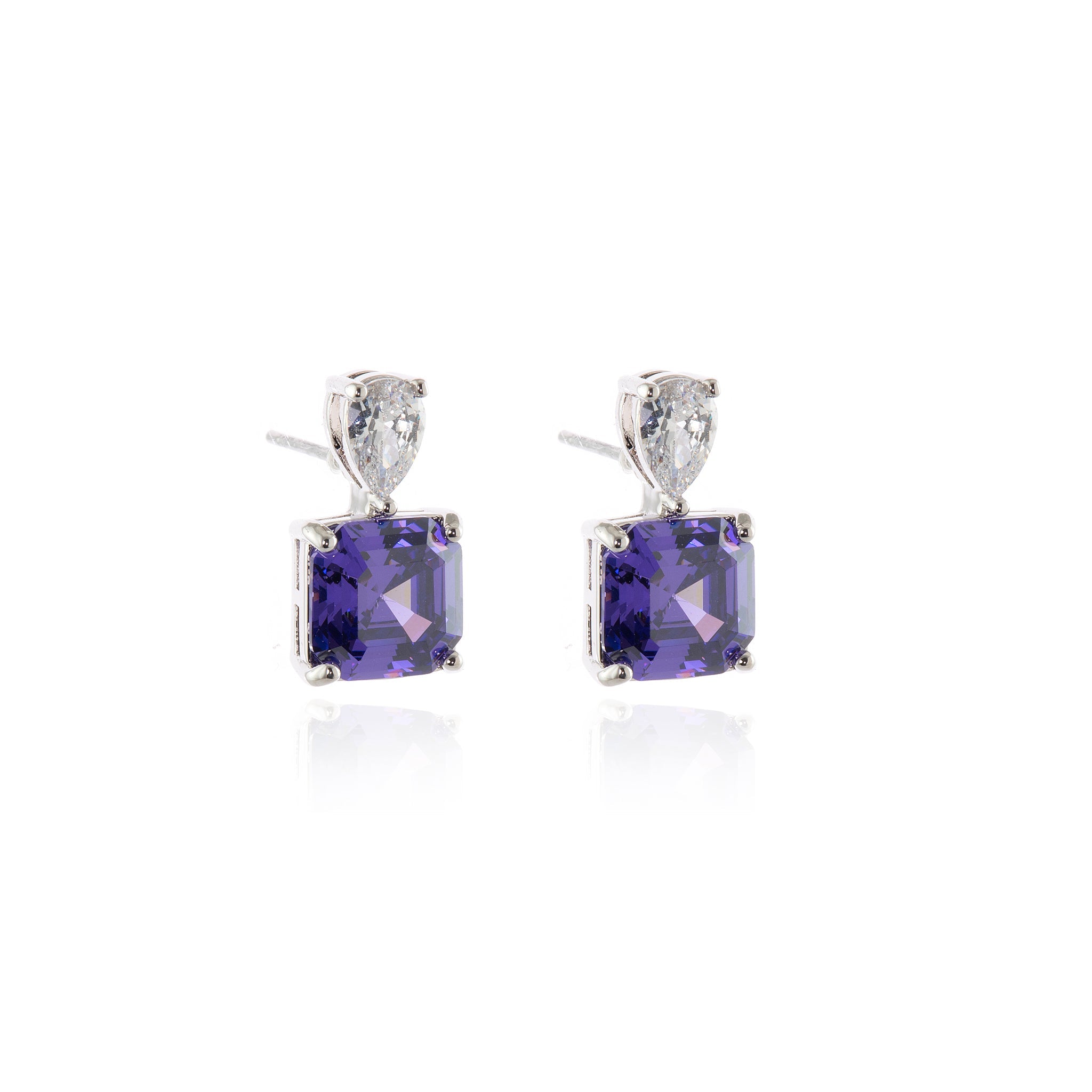 Cachet London Sofia Tanzanite Silver Earrings