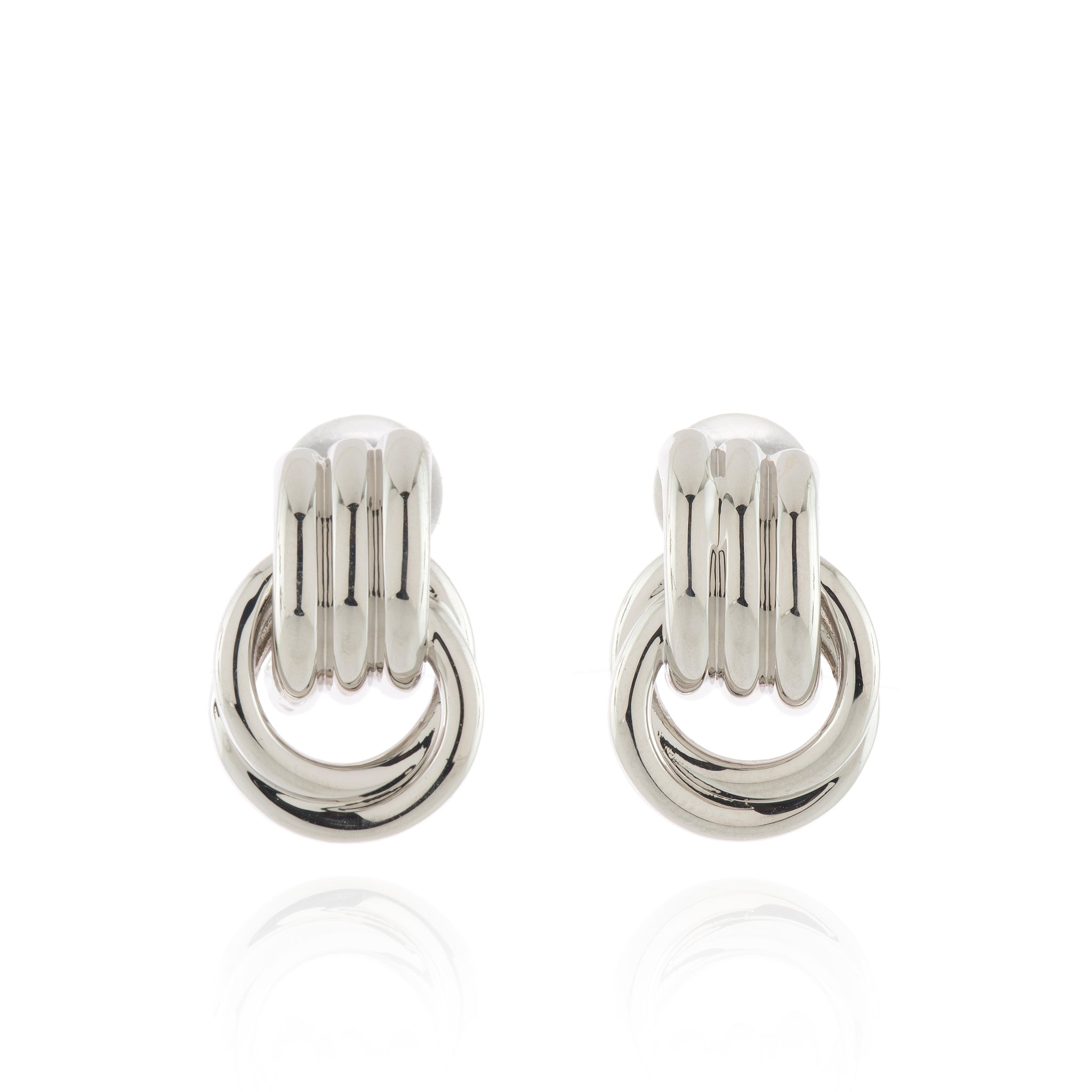 Cachet London Grace Silver Clip-On Earrings