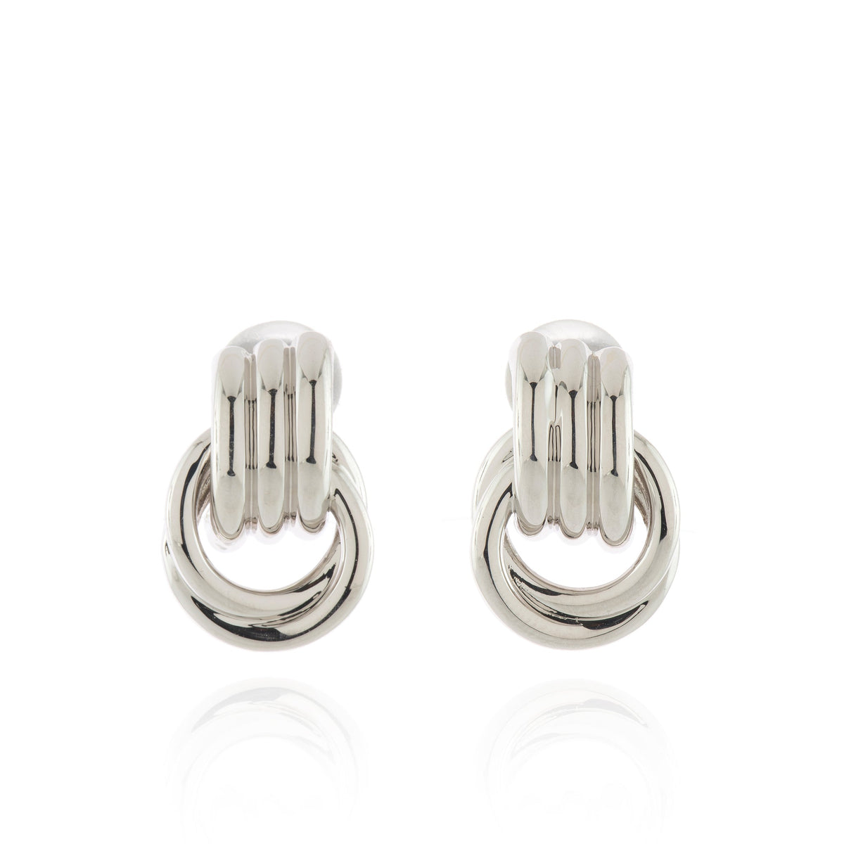 Grace Silver Clip-On Earrings