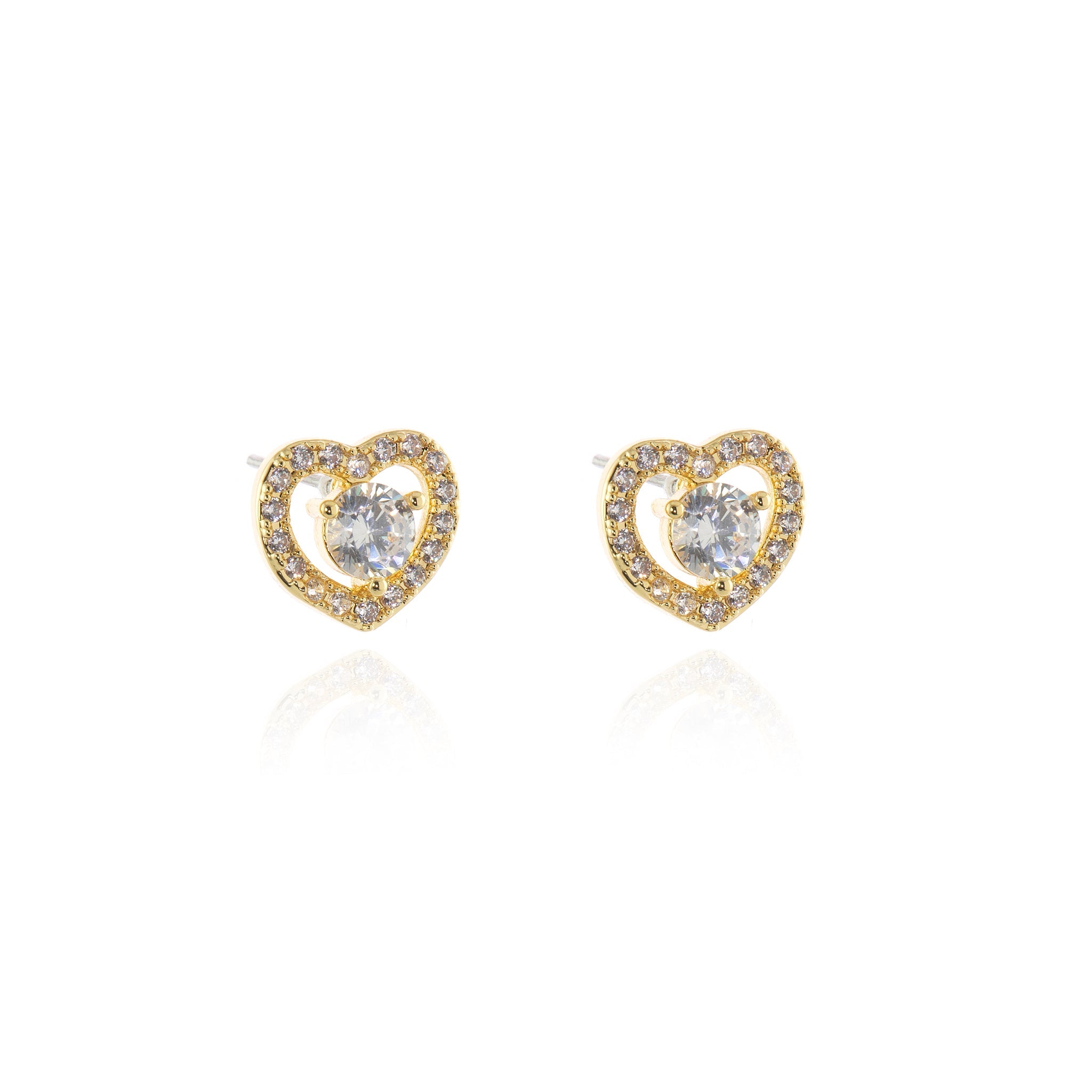Cachet London Cora Gold Heart Earrings