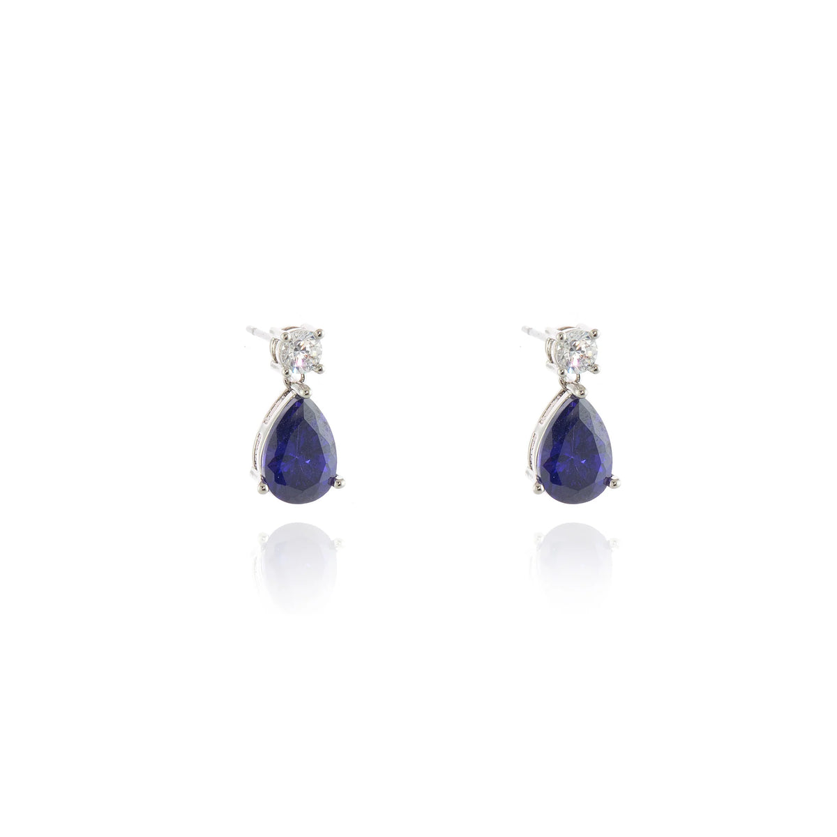Cachet London Sheri Silver Tanzanite Drop Earrings