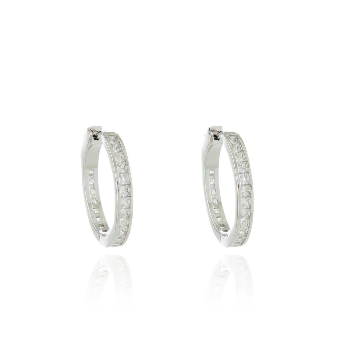 Cachet London Hedia Silver Hoop Earrings