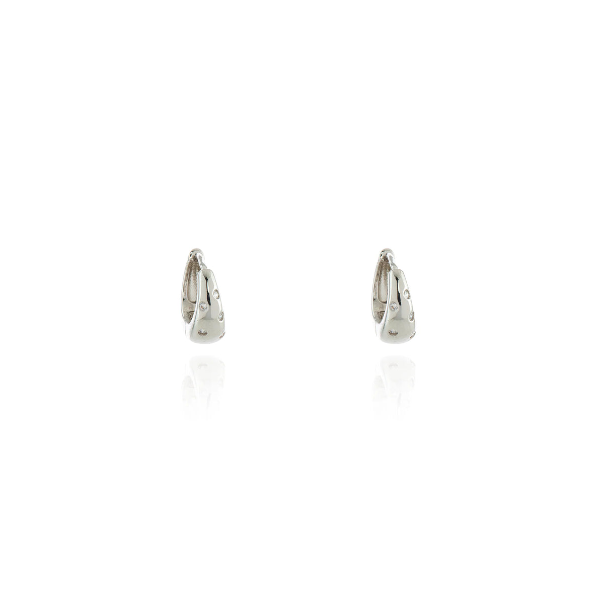 Cachet London Gefen Silver Hoop Earrings