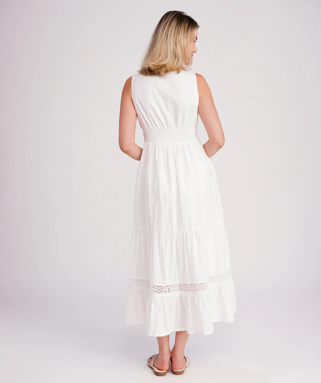 Acapulco - Lace Empire Waist Maxi Dress