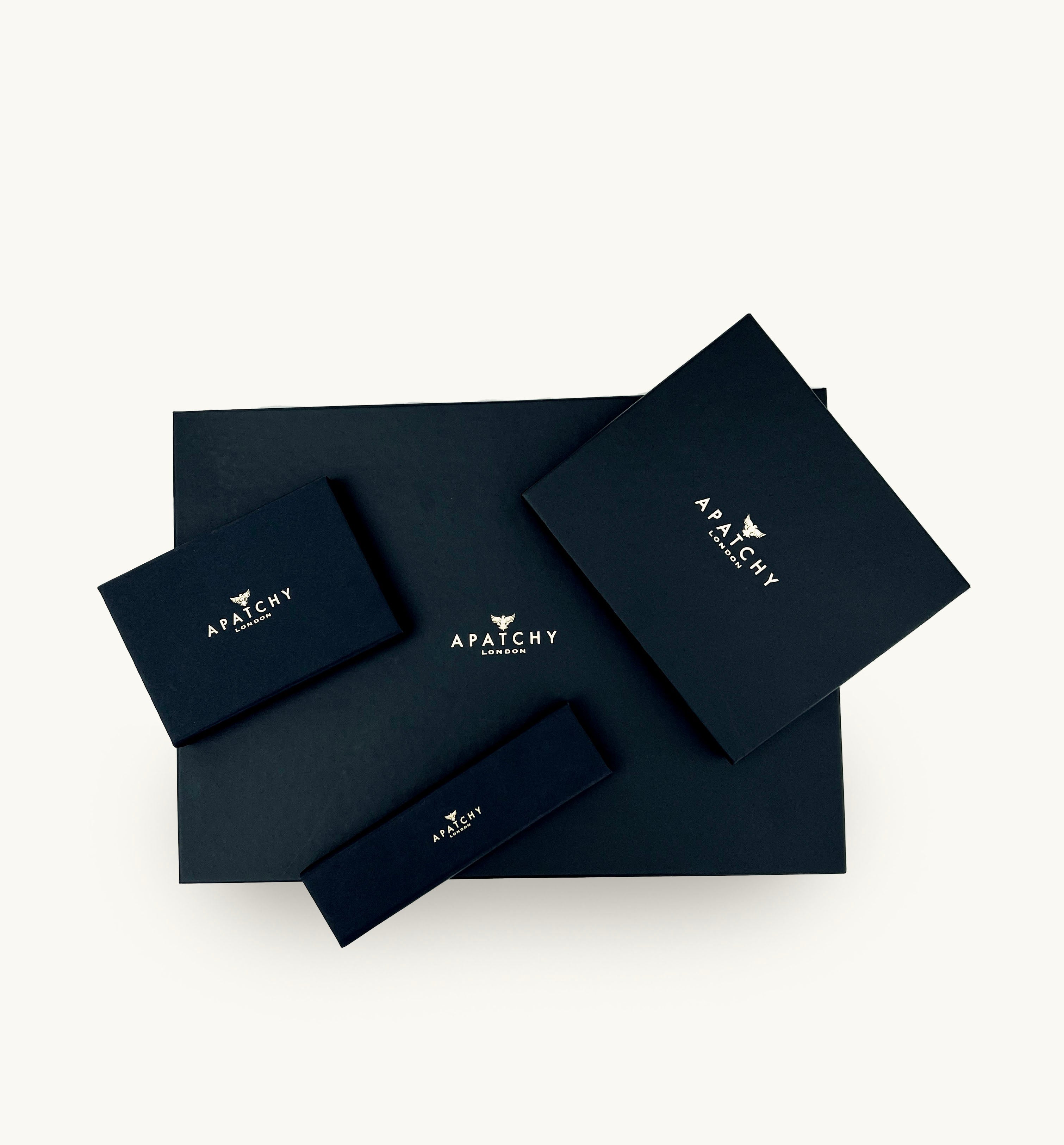 Apatchy London Gold Leather Luggage Tag and Tassel Gift Set