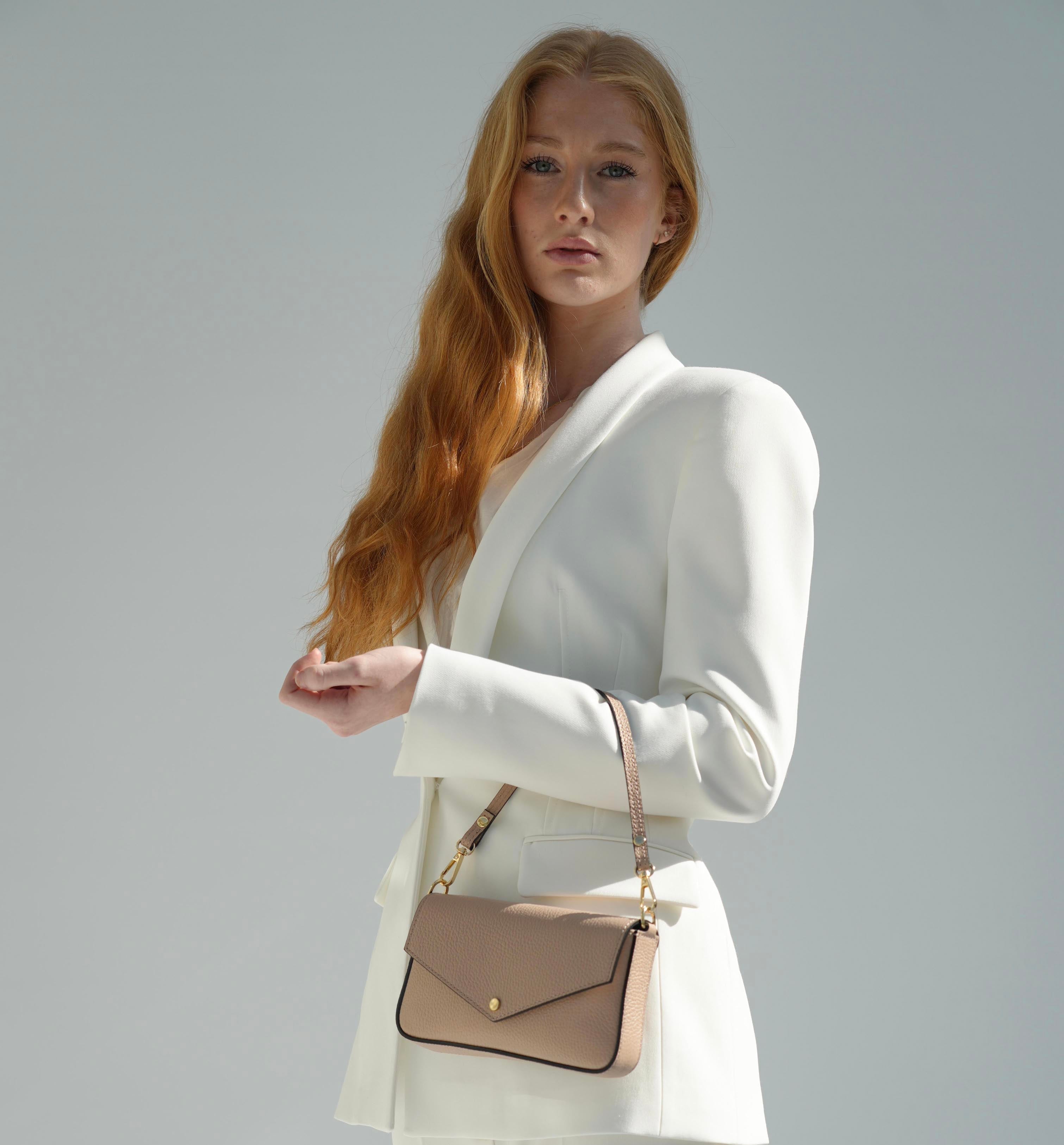 Apatchy London The Munro Blush Leather Shoulder Bag
