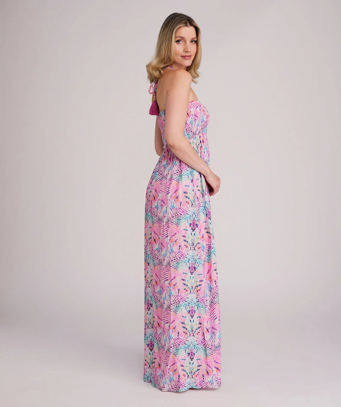 Barbados - Halter Neck Maxi Beach Dress