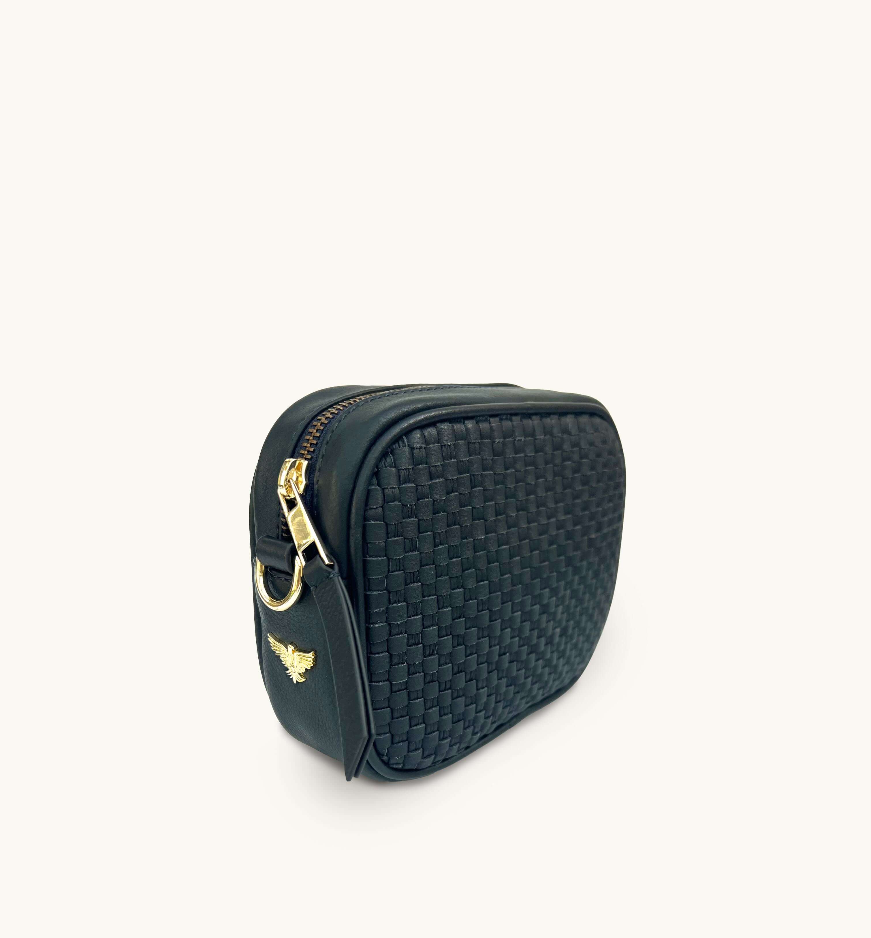 Apatchy London The Penelope Woven Leather Camera Bag