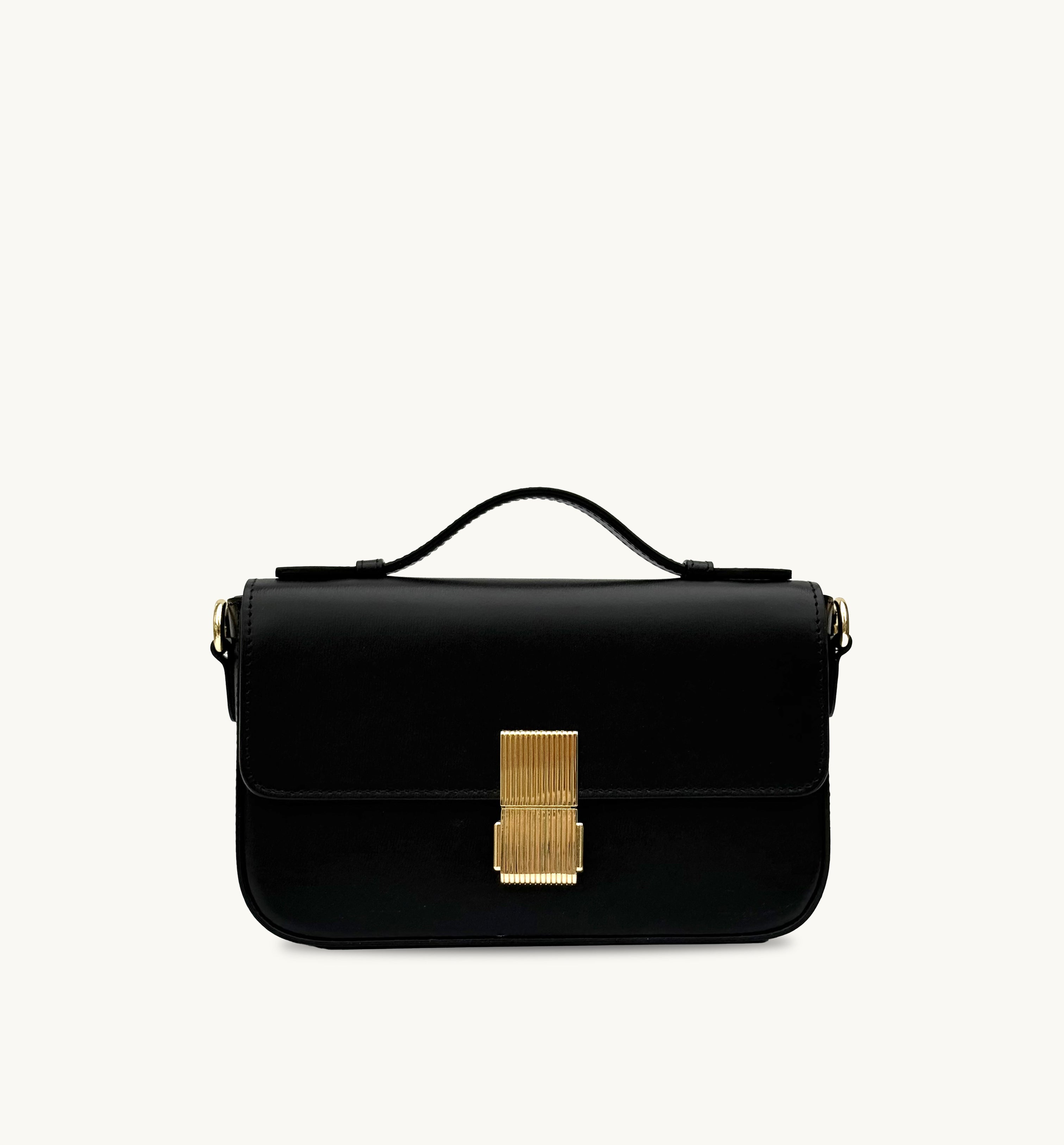 Apatchy London The Flora Black Leather Bag