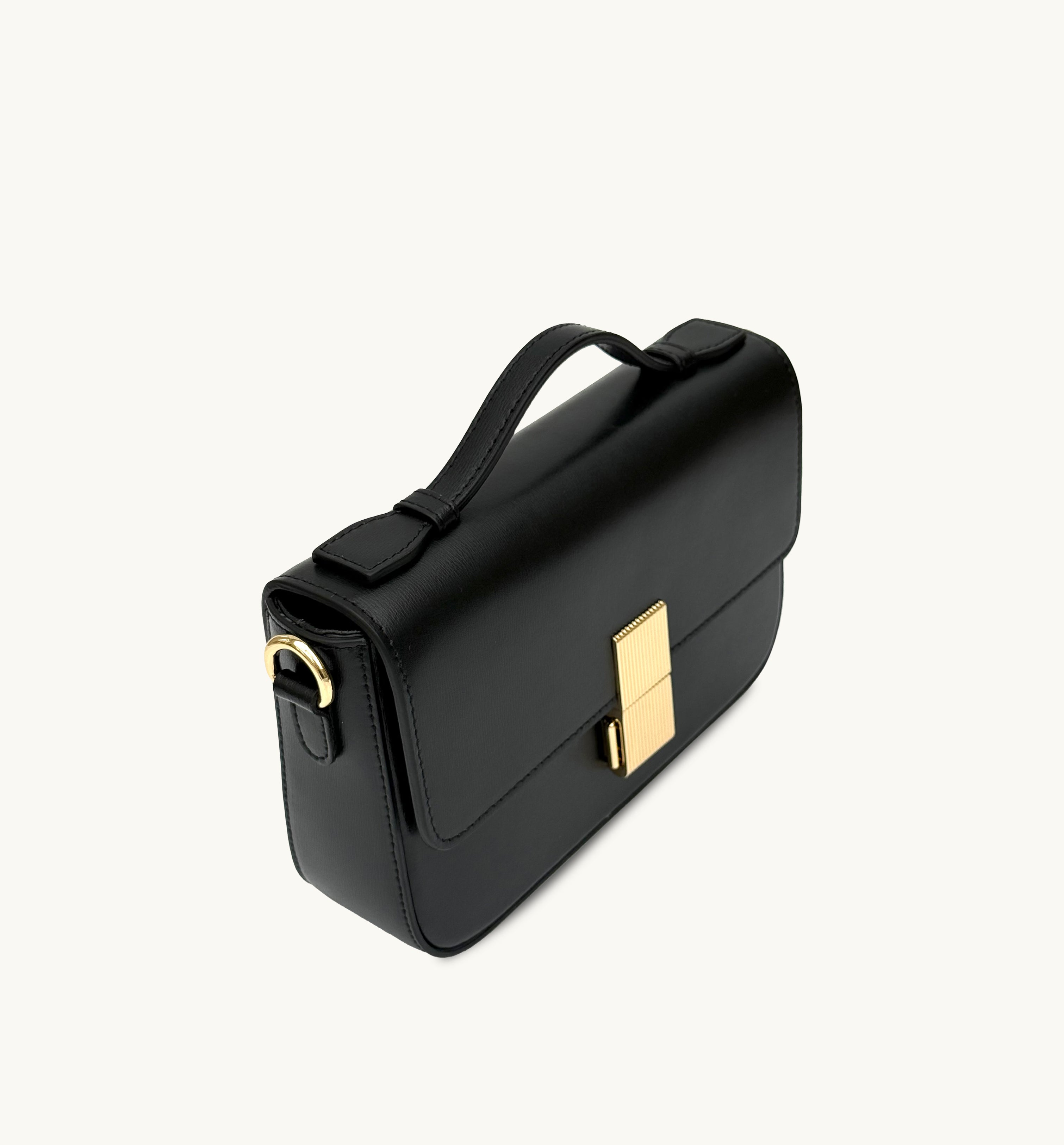 Apatchy London The Flora Black Leather Bag