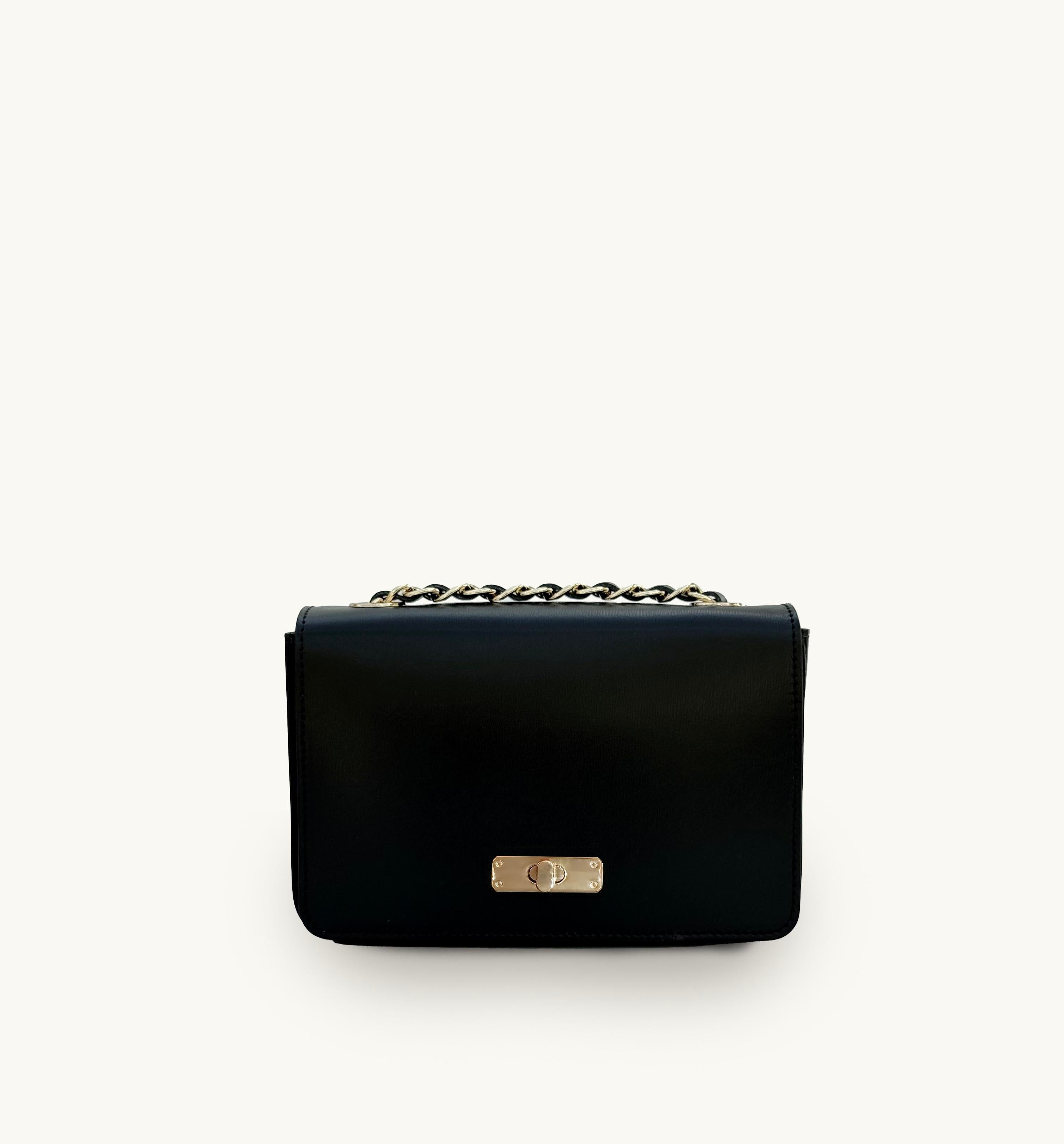 Apatchy London The Grace Black Leather Bag