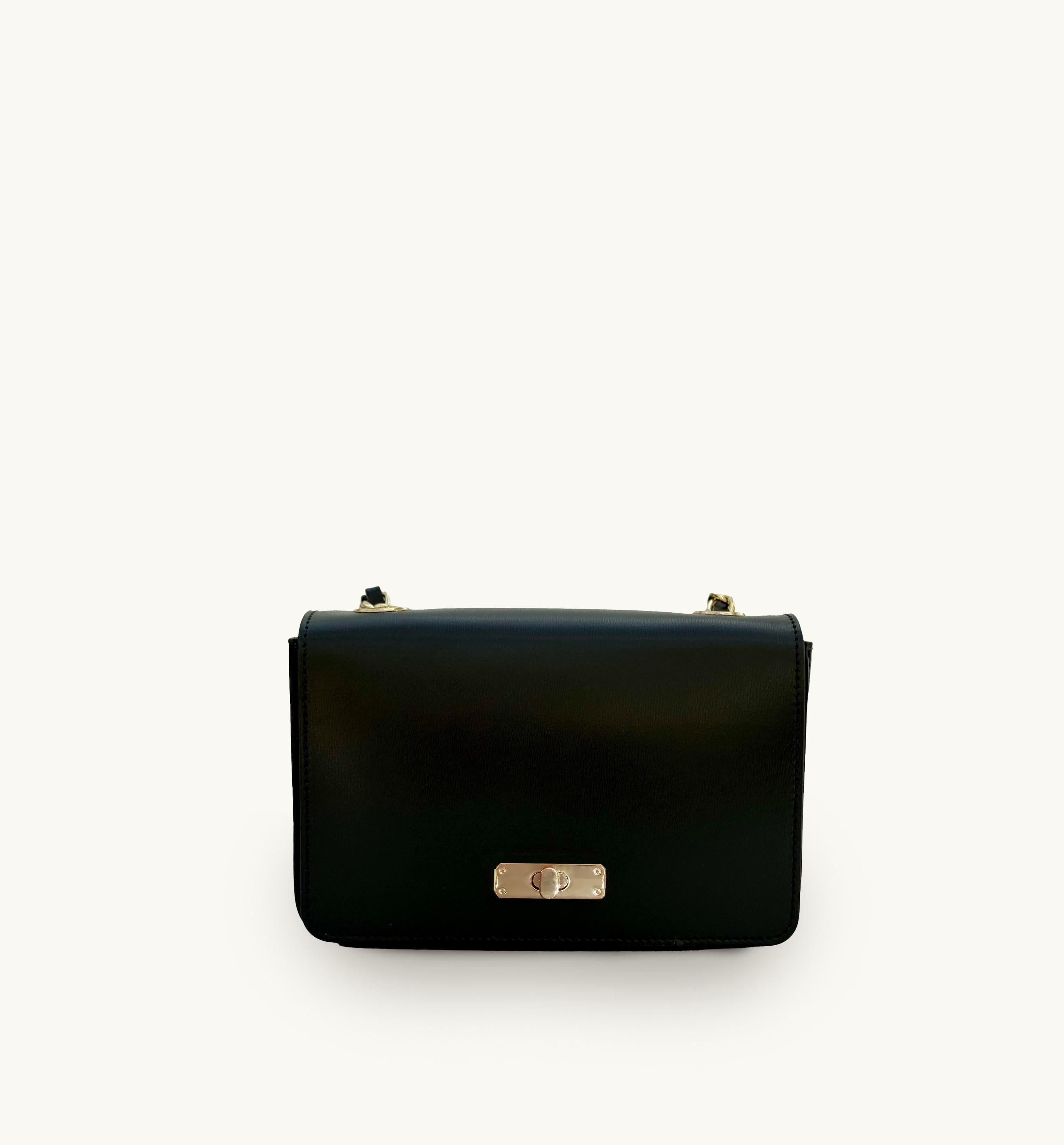 Apatchy London The Grace Black Leather Bag