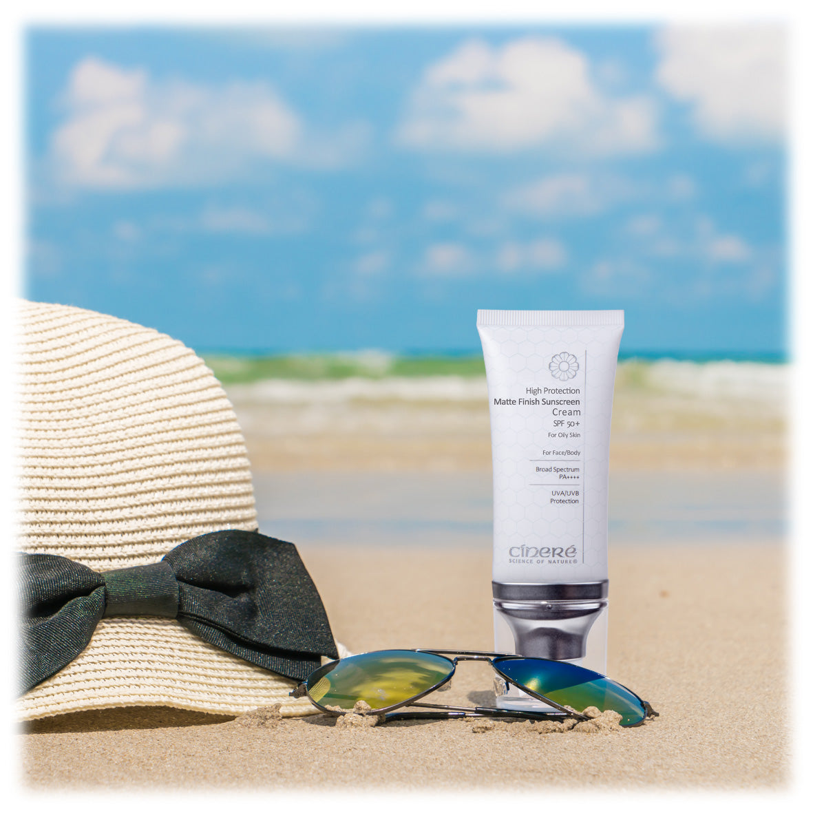 Cinere High Protection Matte Finish Sunscreen Cream SPF 50+ for Oily Skin - 50ml