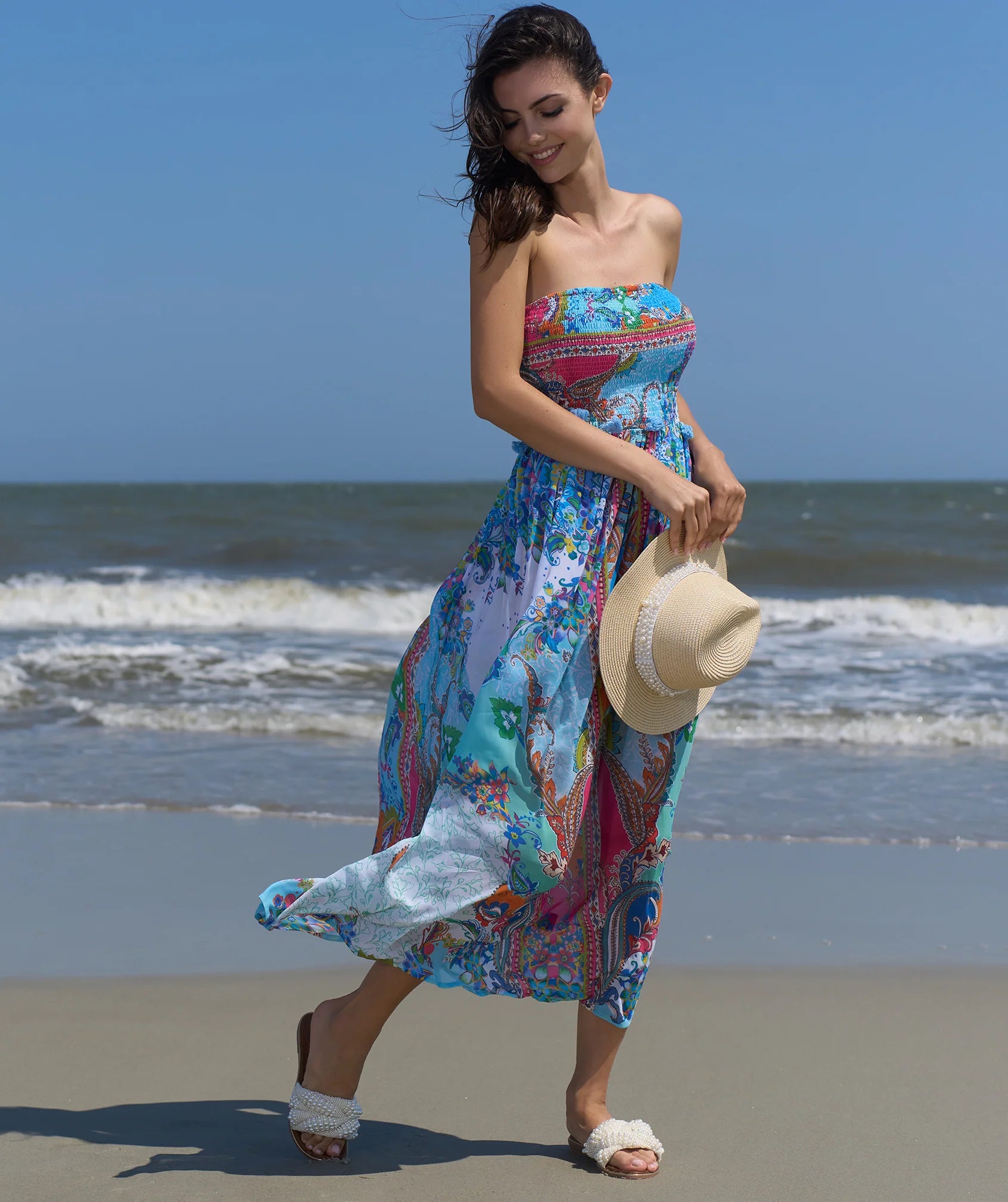 Cancun - Strapless Maxi Beach Dress