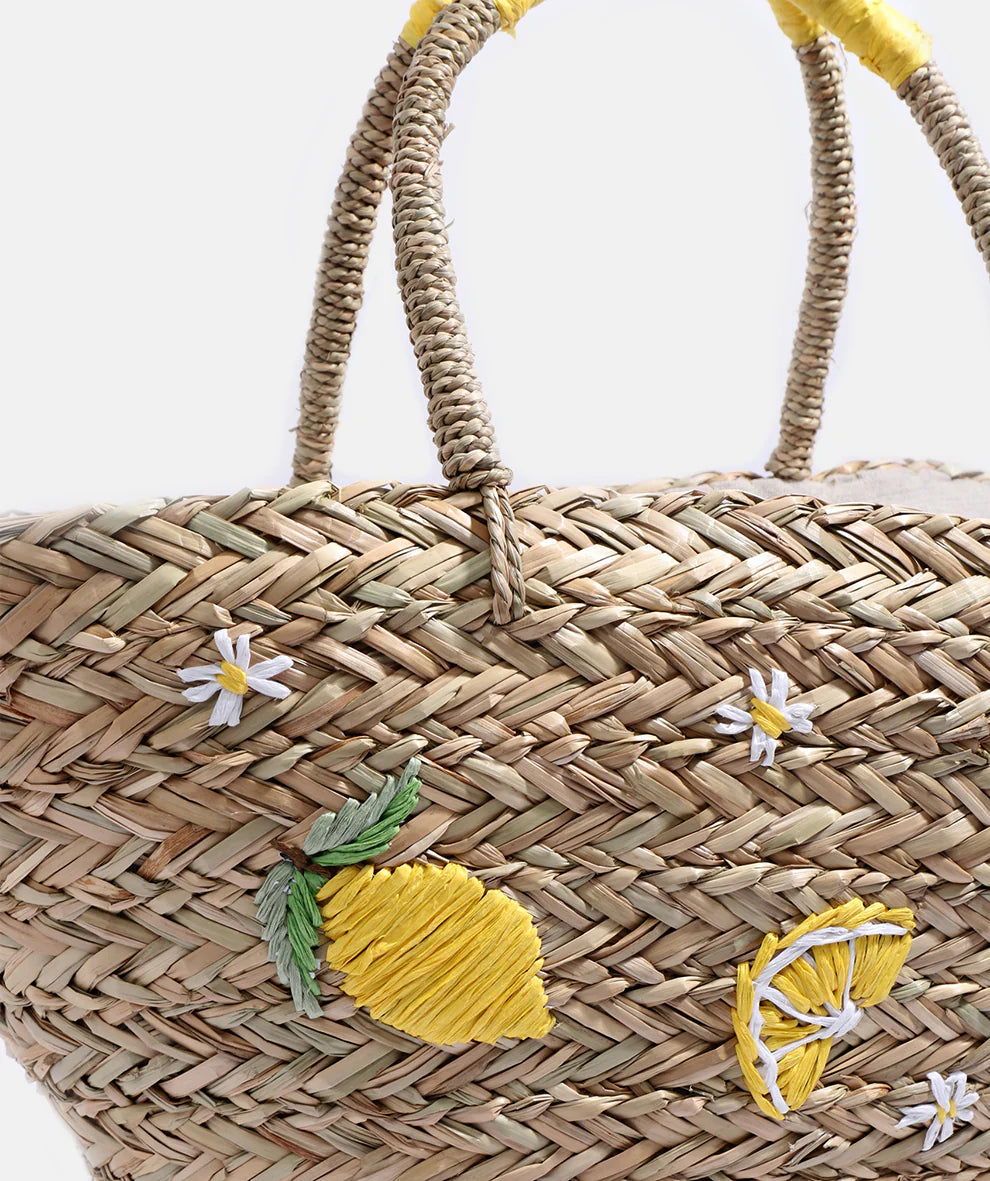 Citrus - Straw Beach Basket