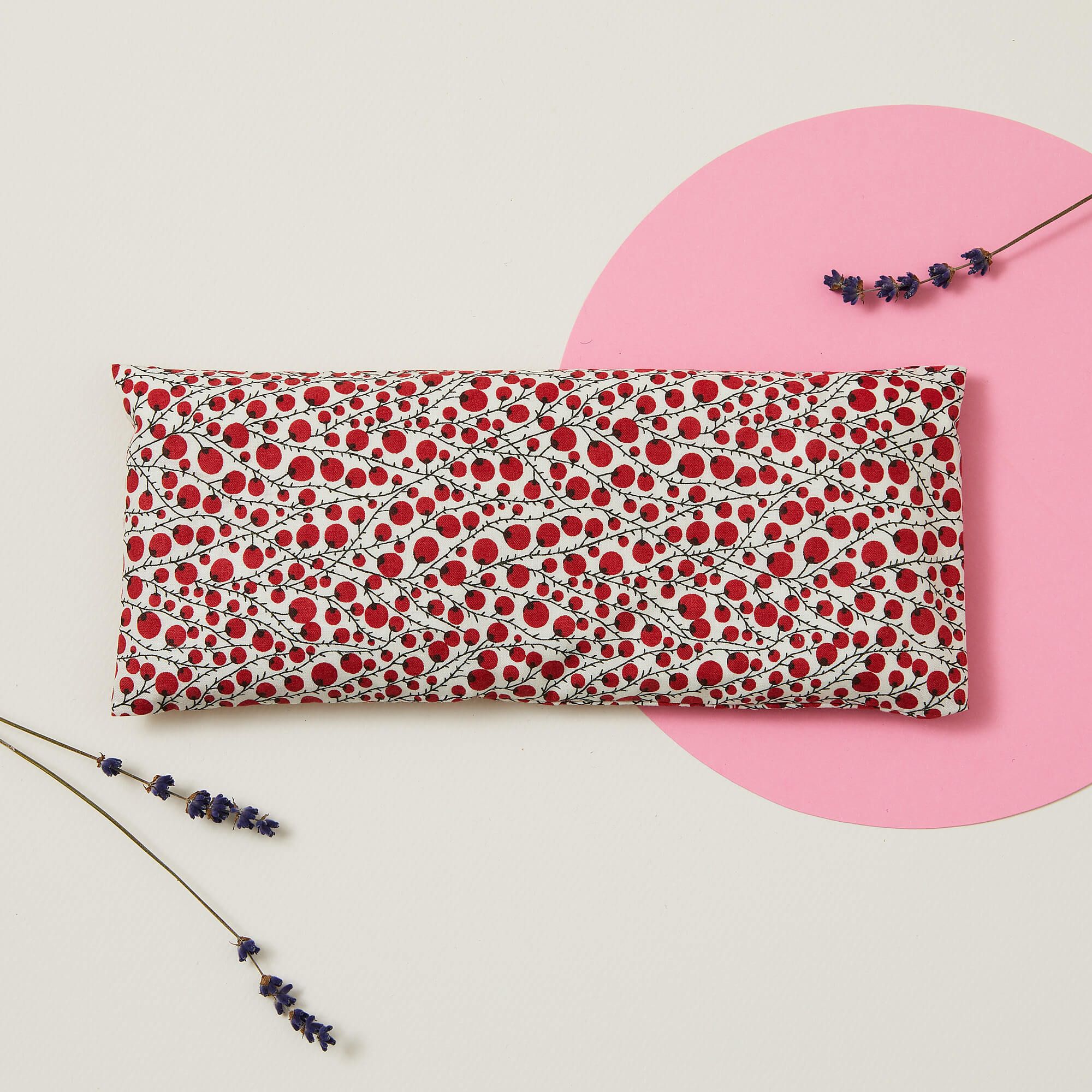 Clarity Blend Relaxation Eye Pillow Red Berry Pattern