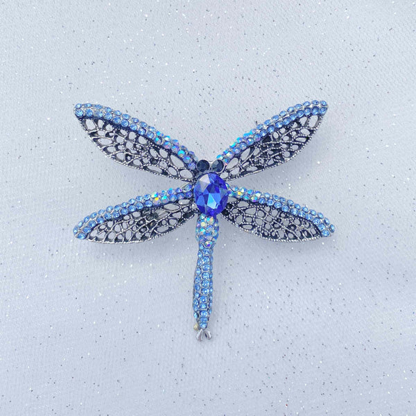 QueenMee Dragonfly Brooch Blue