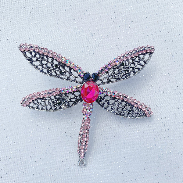 QueenMee Dragonfly Brooch Pink