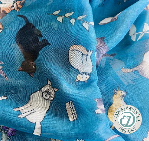 Recycled Bottle Scarf - Cats
