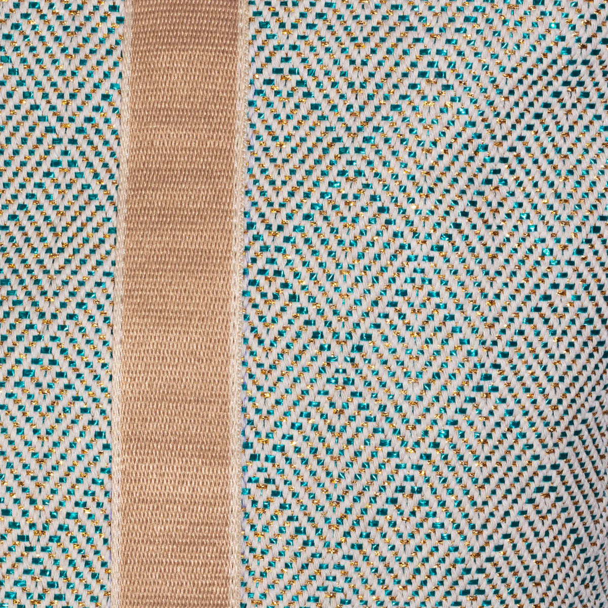 Elie Beaumont Summer Tote - Aqua Geometric basket weave