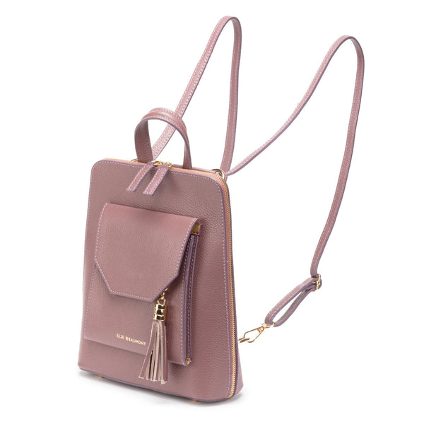 Elie Beaumont Verso Backpack/Crossbody Dusty Rose