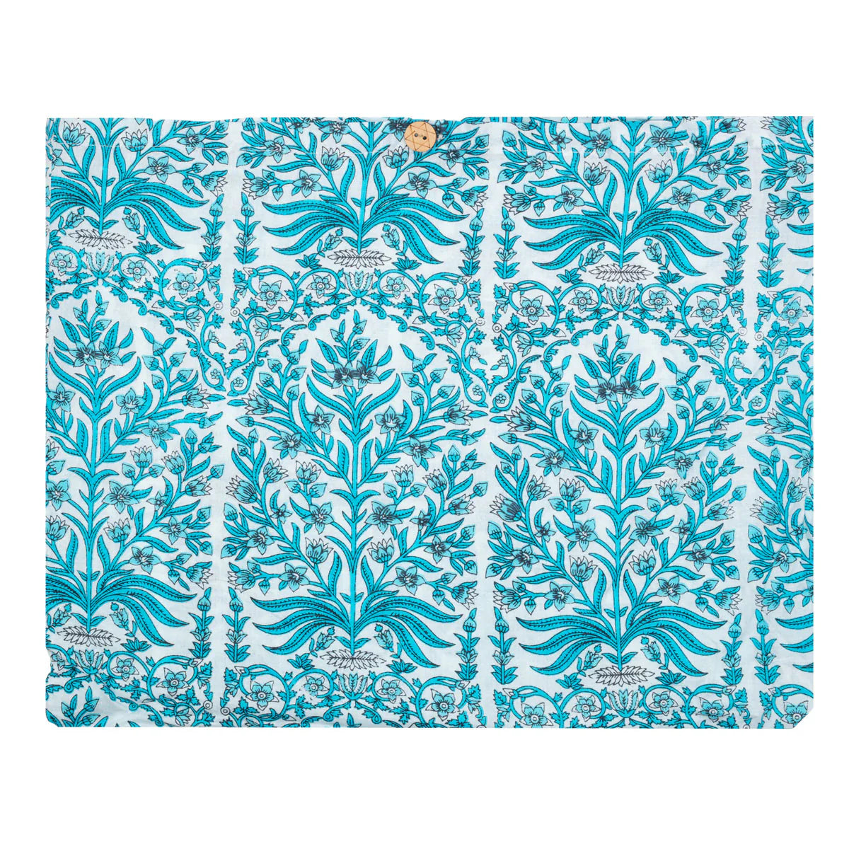 Elie Beaumont Serendipity Cotton Shoulder Tote - Aqua Baroque