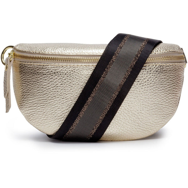 Elie Beaumont Sling Bag - Gold with Charcoal Strap