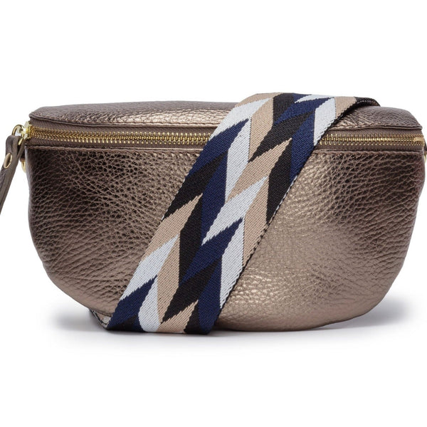 Elie Beaumont Sling Bag - Bronze with Mosaic Strap