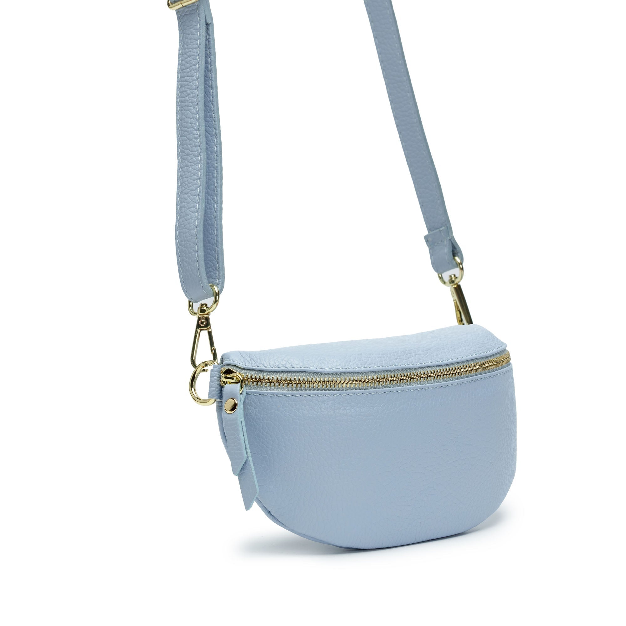 Elie Beaumont Sling Bag - Powder Blue (Sky Blue Chevron Strap)