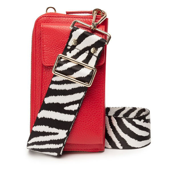 Elie Beaumont Phonebag Red (Zebra strap)