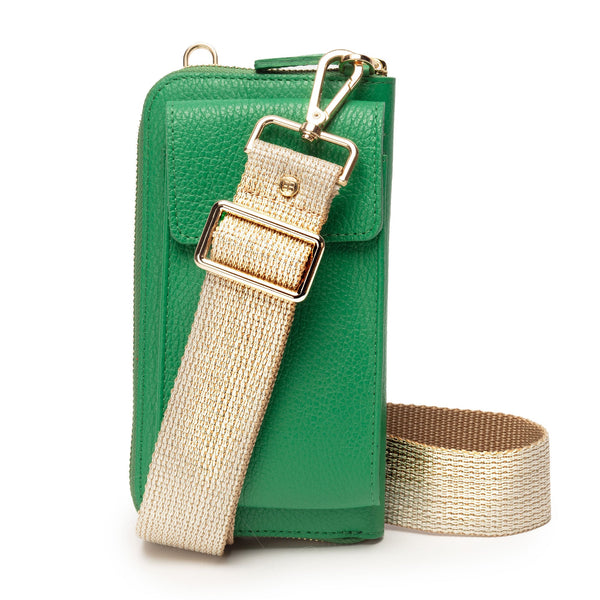 Elie Beaumont Phonebag Emerald (Gold Glam strap)