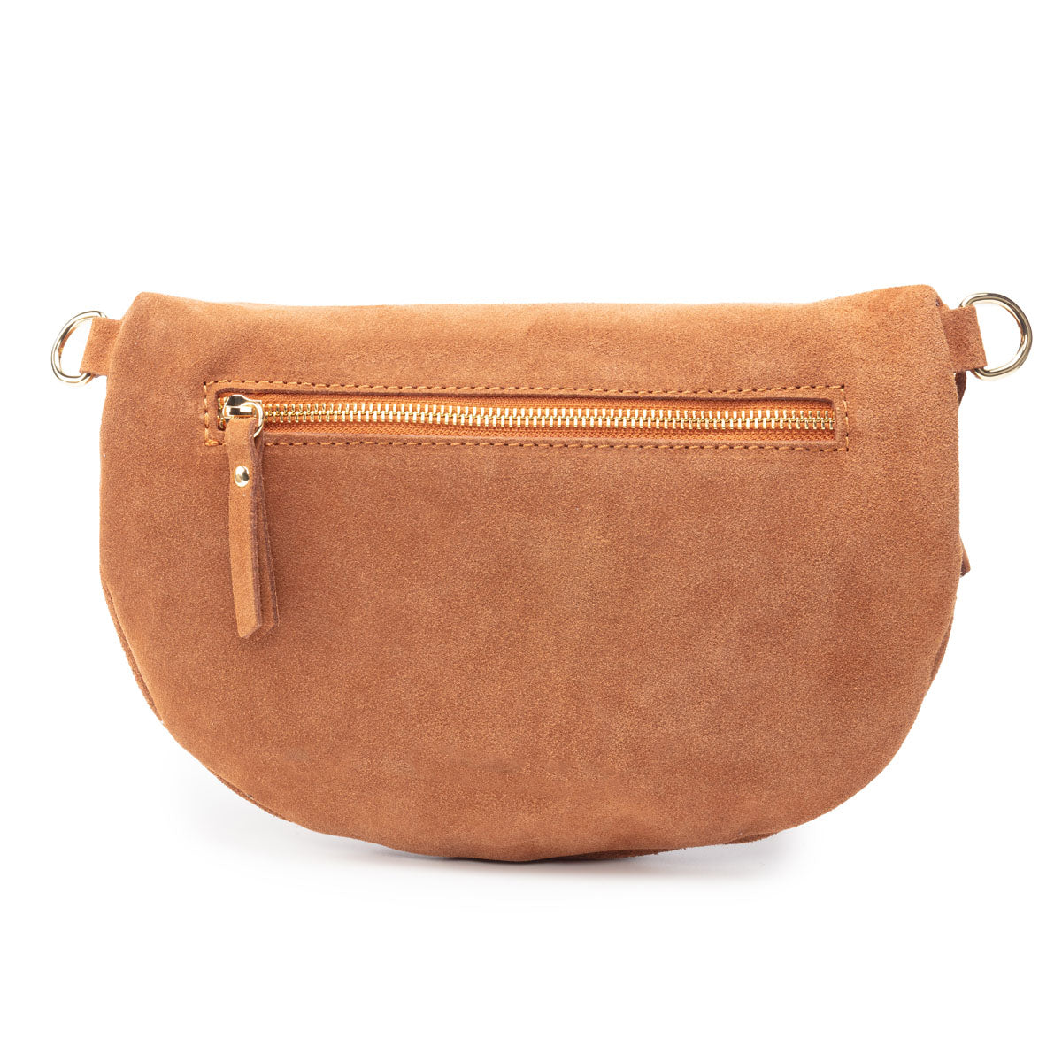 Elie Beaumont Suede Sling Bag - Tan Large