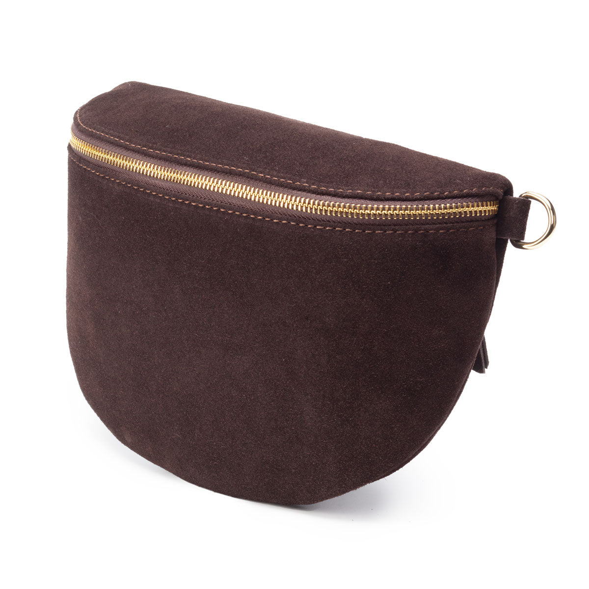 Elie Beaumont Suede Sling Bag - Chocolate Large