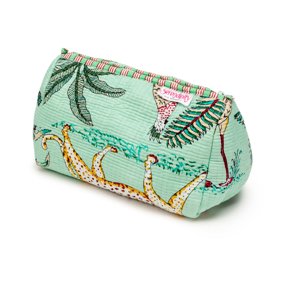 Elie Beaumont Serendipity Cotton Cosmetic Bag Set - Mint Jungle