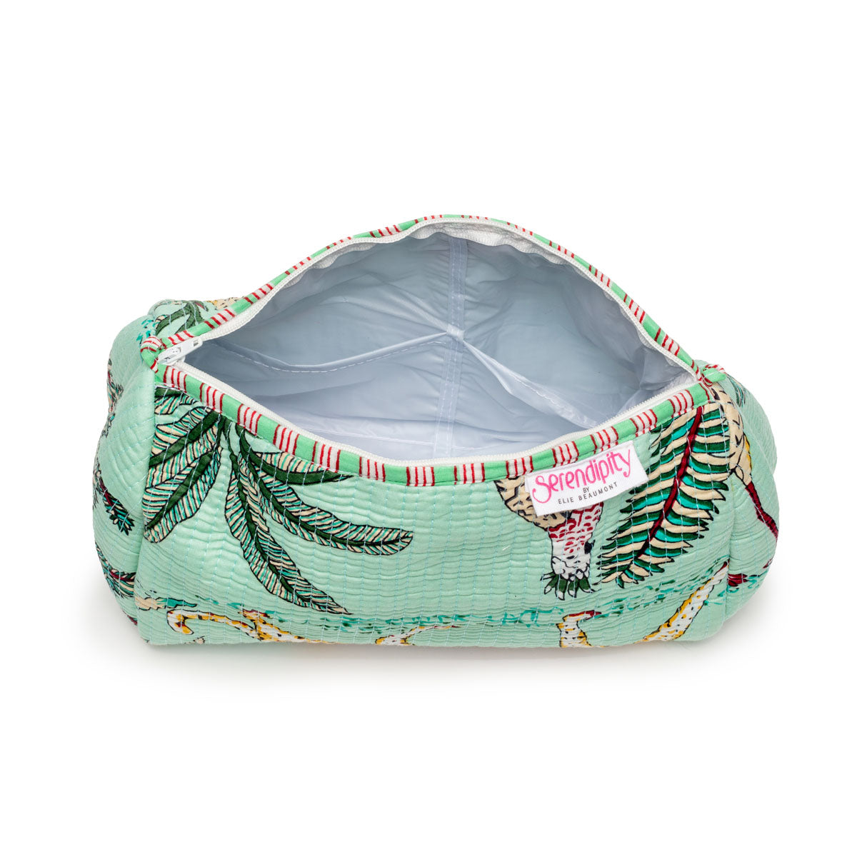 Elie Beaumont Serendipity Cotton Cosmetic Bag Set - Mint Jungle
