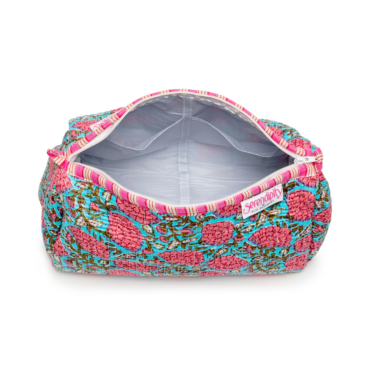 Elie Beaumont Serendipity Cotton Cosmetic Bag Set - Blue Peony